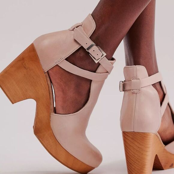 FREE PEOPLE Cream Platform Mules 39.5/US 9.5 - Picture 1 of 12